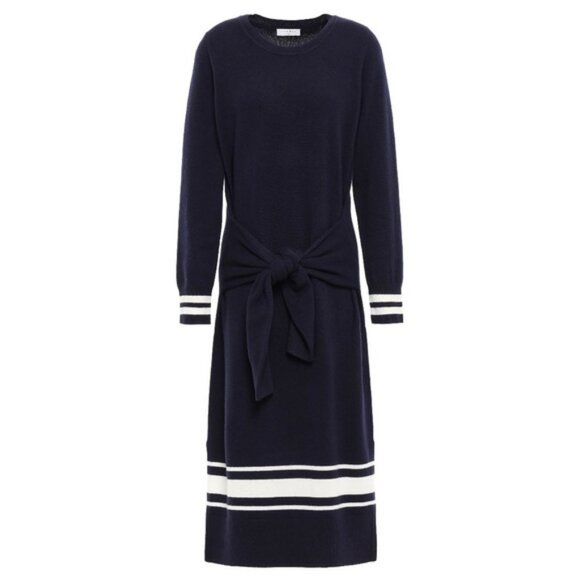 Anthropologie Dresses & Skirts - Sandro Cashmere Wool Stripe Midi Knit Sweater Bryone Dress Preppy Paris Academia